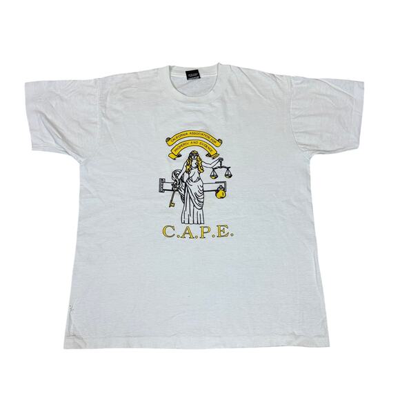 Vintage C.A.P.E Shirt California Associate of Property Evidence T Shirt men's XL - Picture 1 of 13